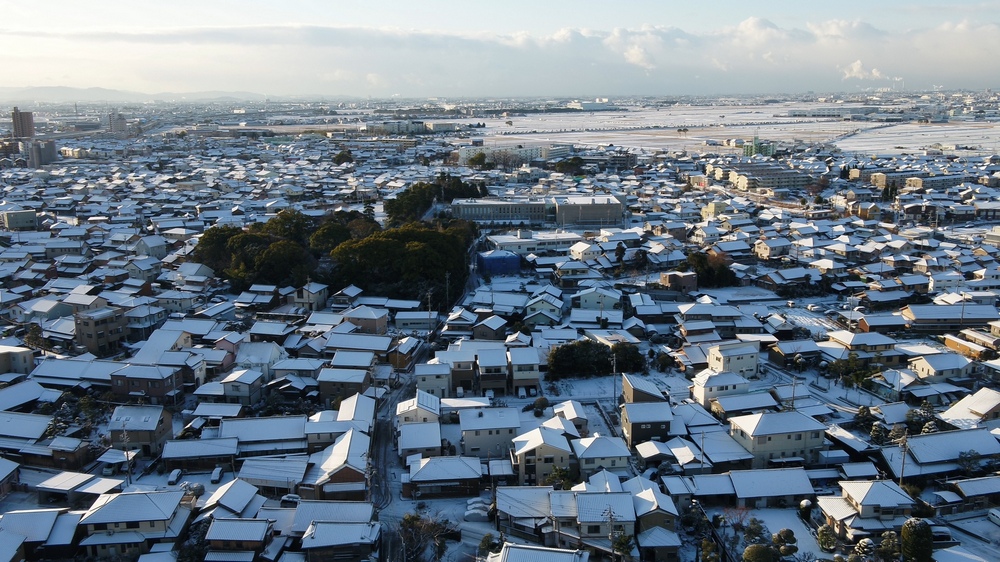 刈谷市の雪景色